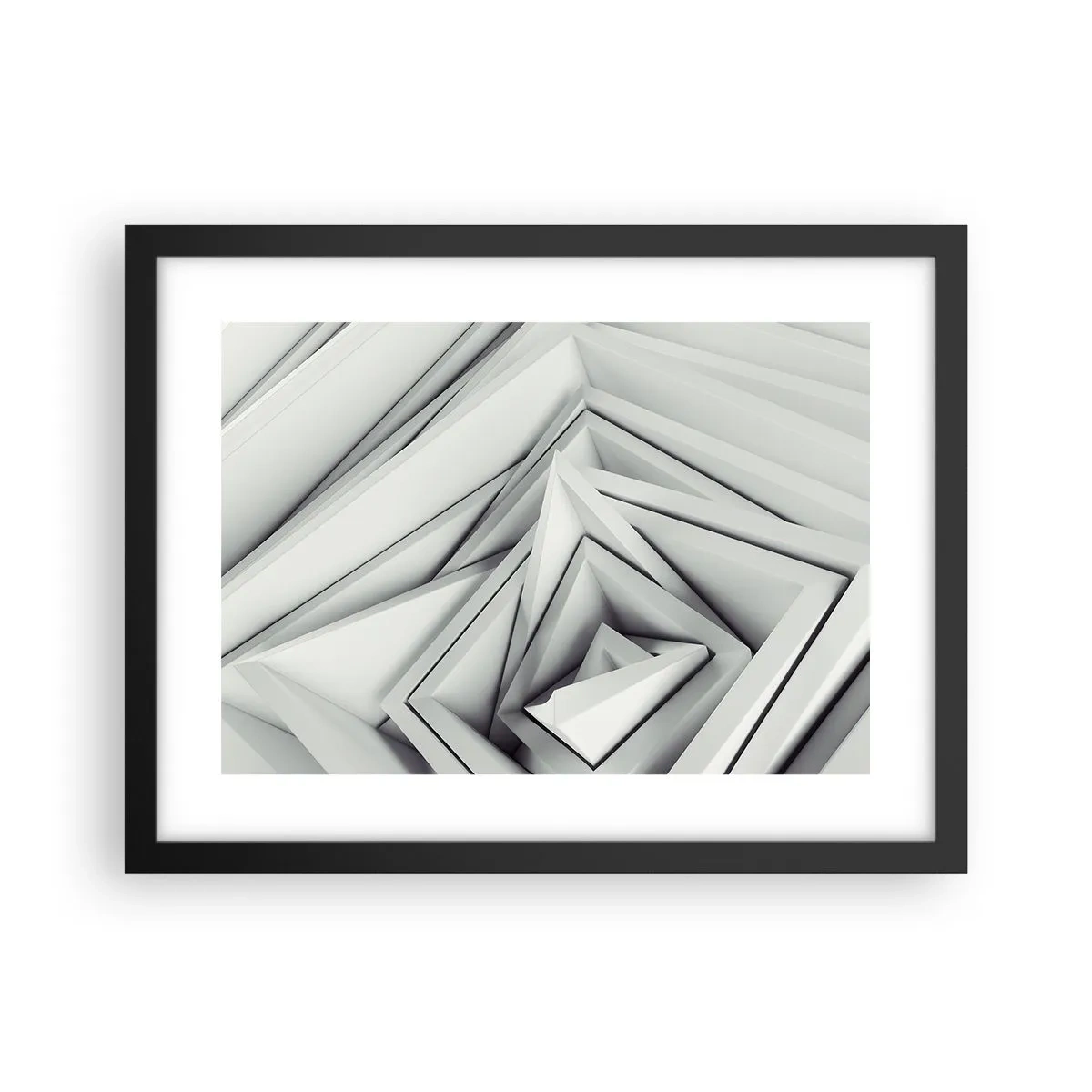 Poster in cornice nera - Germogli spigolosi - 40x30 cm