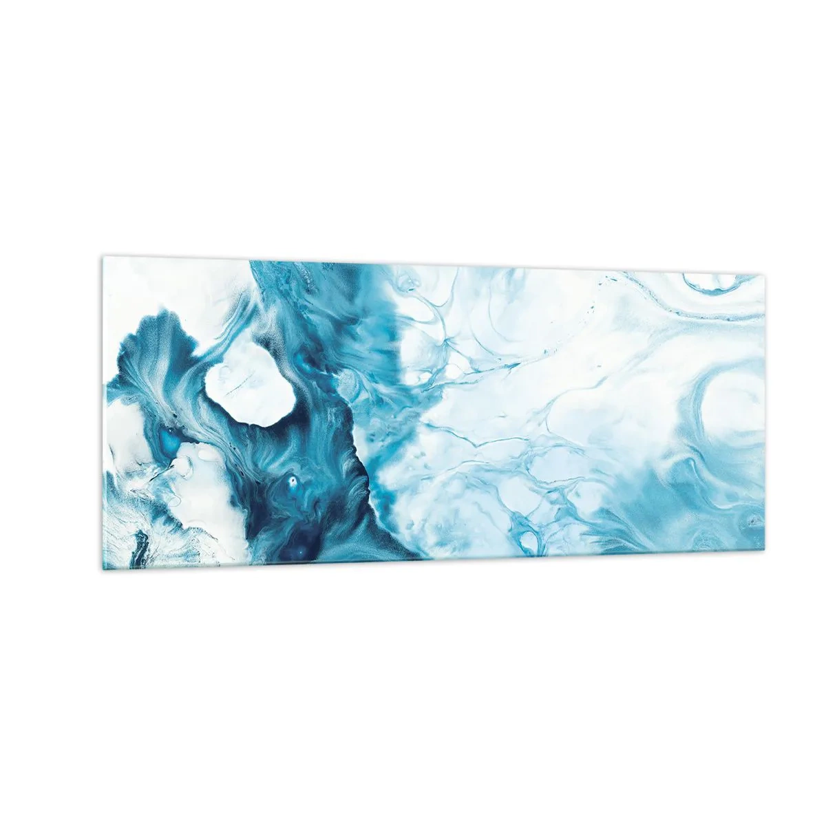Quadro su vetro - Concerto di blu - 100x40 cm