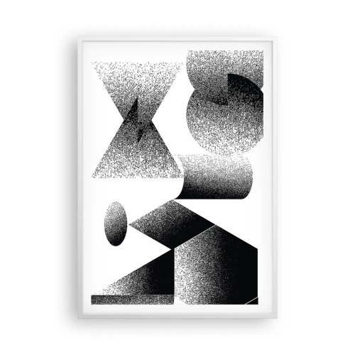 Poster in cornice bianca - Angoli e ovali - 70x100 cm