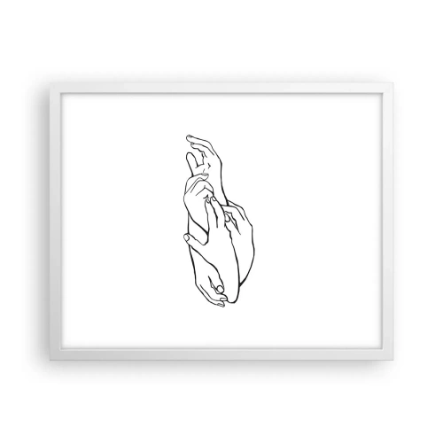 Poster in cornice bianca - Il tocco buono - 50x40 cm