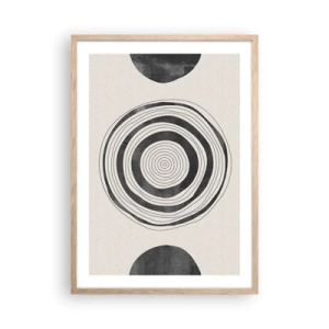 Poster in cornice rovere chiaro - Conta ciò che sta in mezzo - 50x70 cm