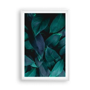 Poster in cornice bianca - Il verde puro - 61x91 cm