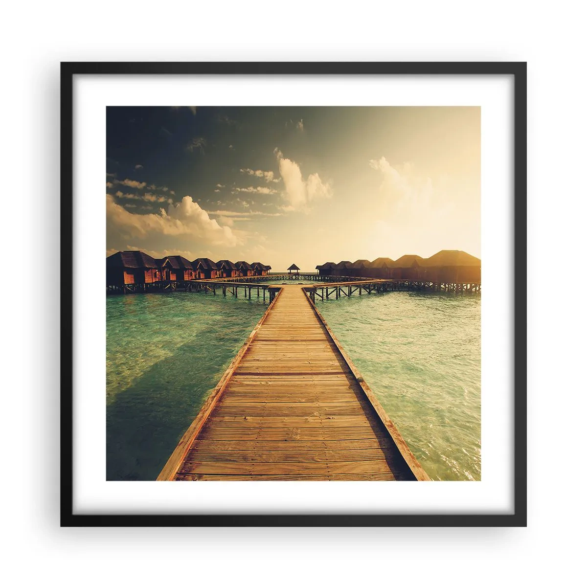 Poster in cornice nera - Caldo invito - 50x50 cm