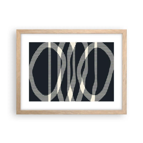 Poster in cornice rovere chiaro - Tentativo di rompere l'oscurità - 40x30 cm