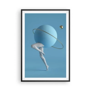 Poster in cornice nera - E i pianeti folleggiano - 61x91 cm