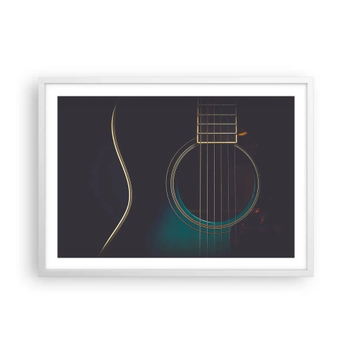 Poster in cornice bianca - L'attimo prima del suono - 70x50 cm