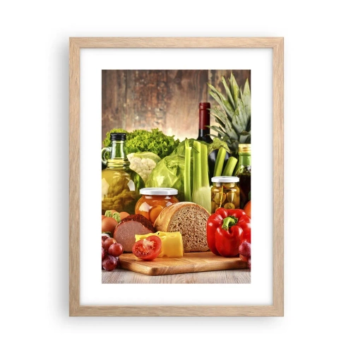 Poster in cornice rovere chiaro - Affumicati, arrostiti, marinati - 30x40 cm