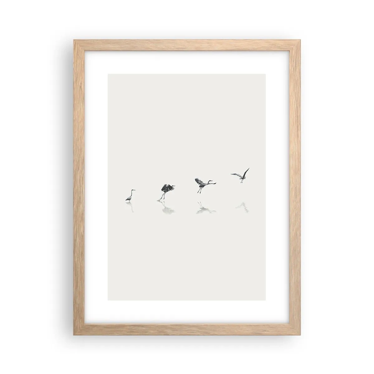 Poster in cornice rovere chiaro - Quattro semplici passi - 30x40 cm