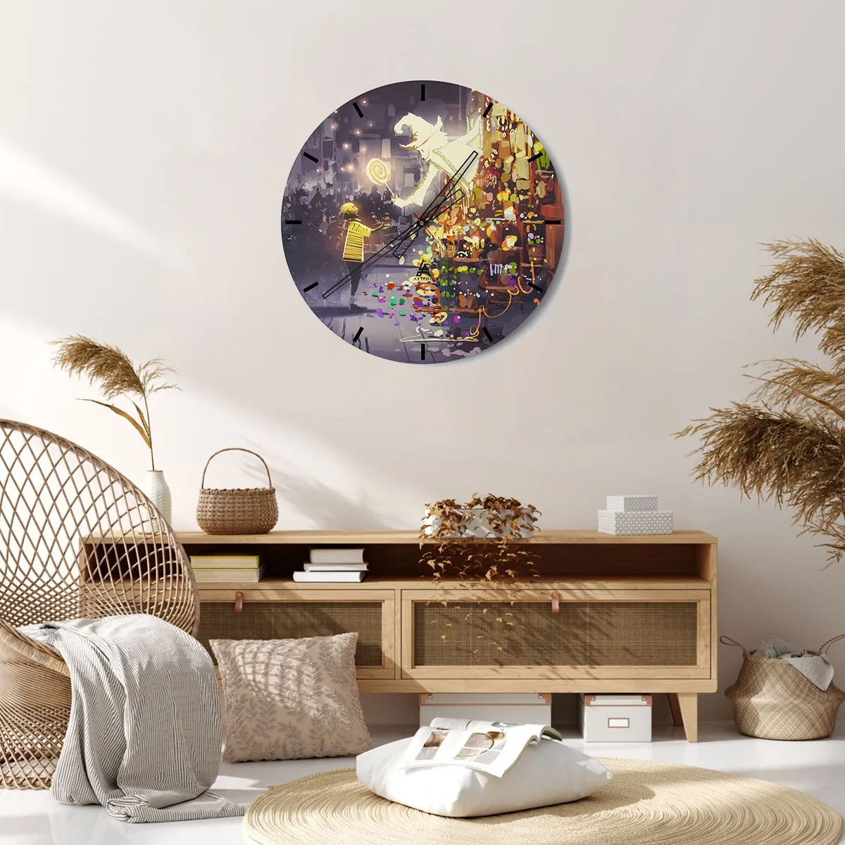 Orologio da parete - Orologio in Vetro - La magia esiste - 40x40 cm