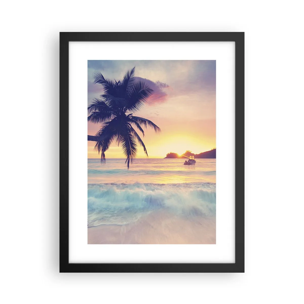 Poster in cornice nera - Sera nell'insenatura - 30x40 cm