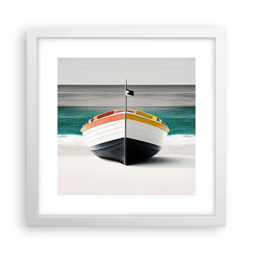 Poster in cornice bianca - Al suo posto - 30x30 cm