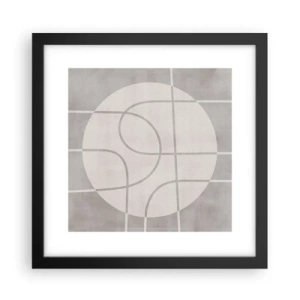 Poster in cornice nera - Tondo e dritto - 30x30 cm