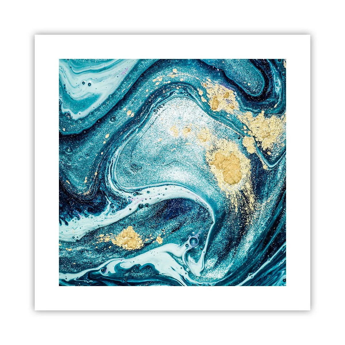 Poster - Vortice blu - 40x40 cm