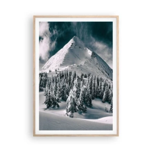 Poster in cornice rovere chiaro - Il paese della neve e del ghiaccio - 70x100 cm