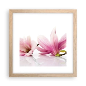 Poster in cornice rovere chiaro - Delicati come un soffio di primavera - 30x30 cm