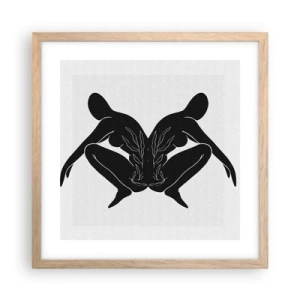 Poster in cornice rovere chiaro - Anima comune - 40x40 cm