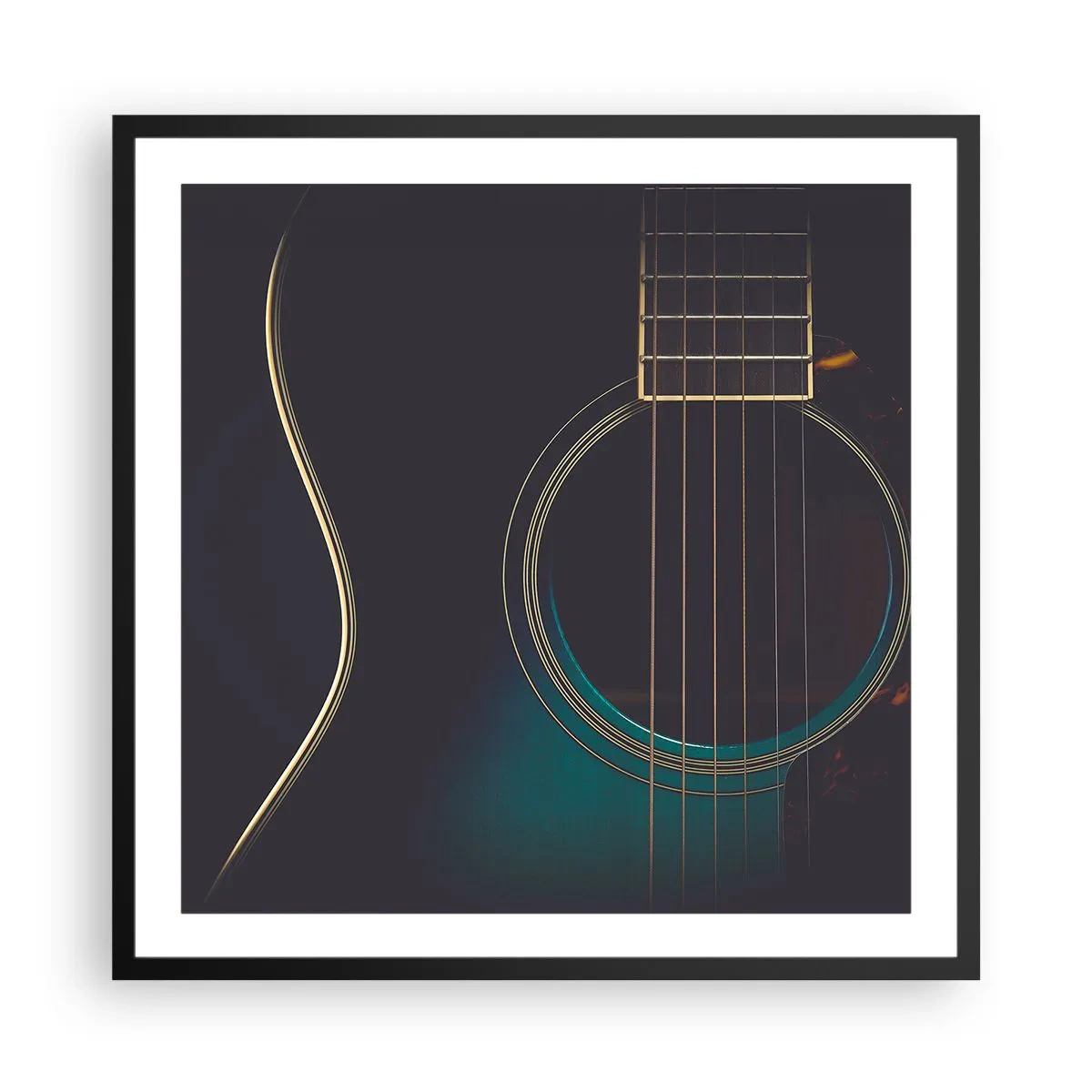 Poster in cornice nera - L'attimo prima del suono - 60x60 cm