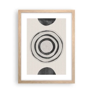 Poster in cornice rovere chiaro - Conta ciò che sta in mezzo - 30x40 cm