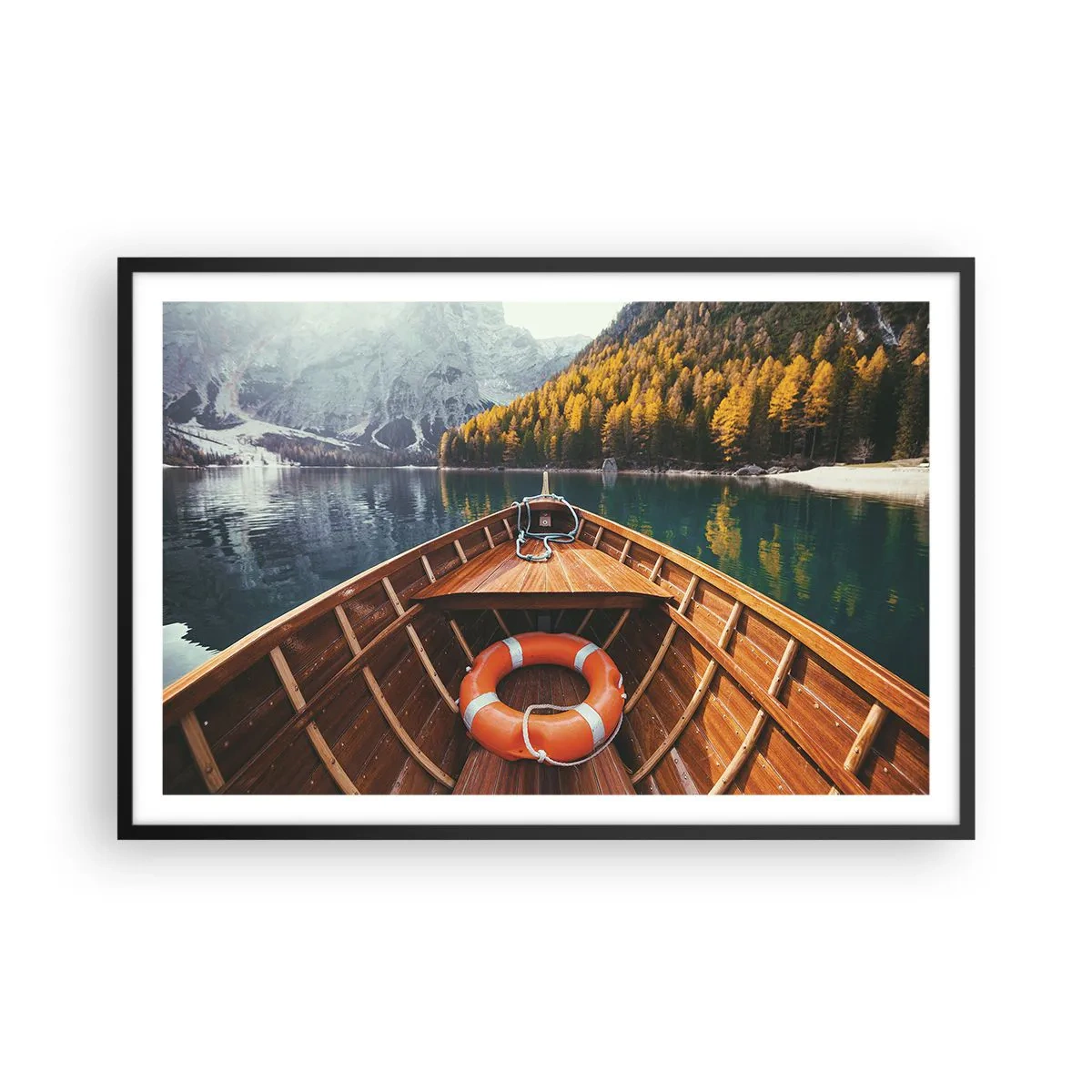 Poster in cornice nera - Gita sui monti - 91x61 cm