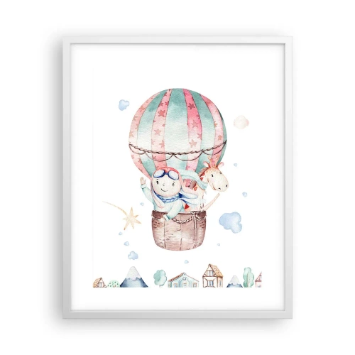 Poster in cornice bianca - Torniamo presto! - 40x50 cm