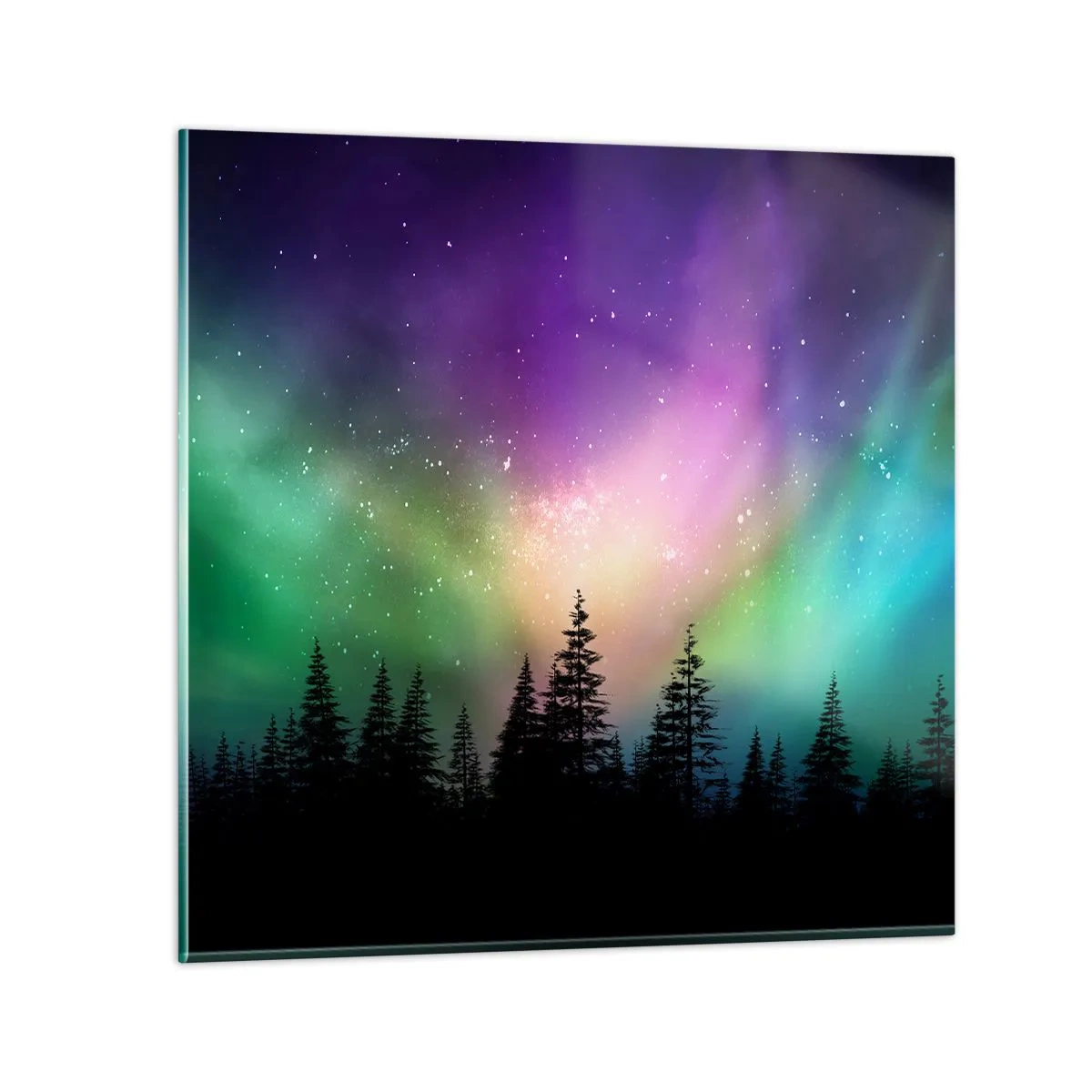 Quadro su vetro - Magia bianca - 50x50 cm