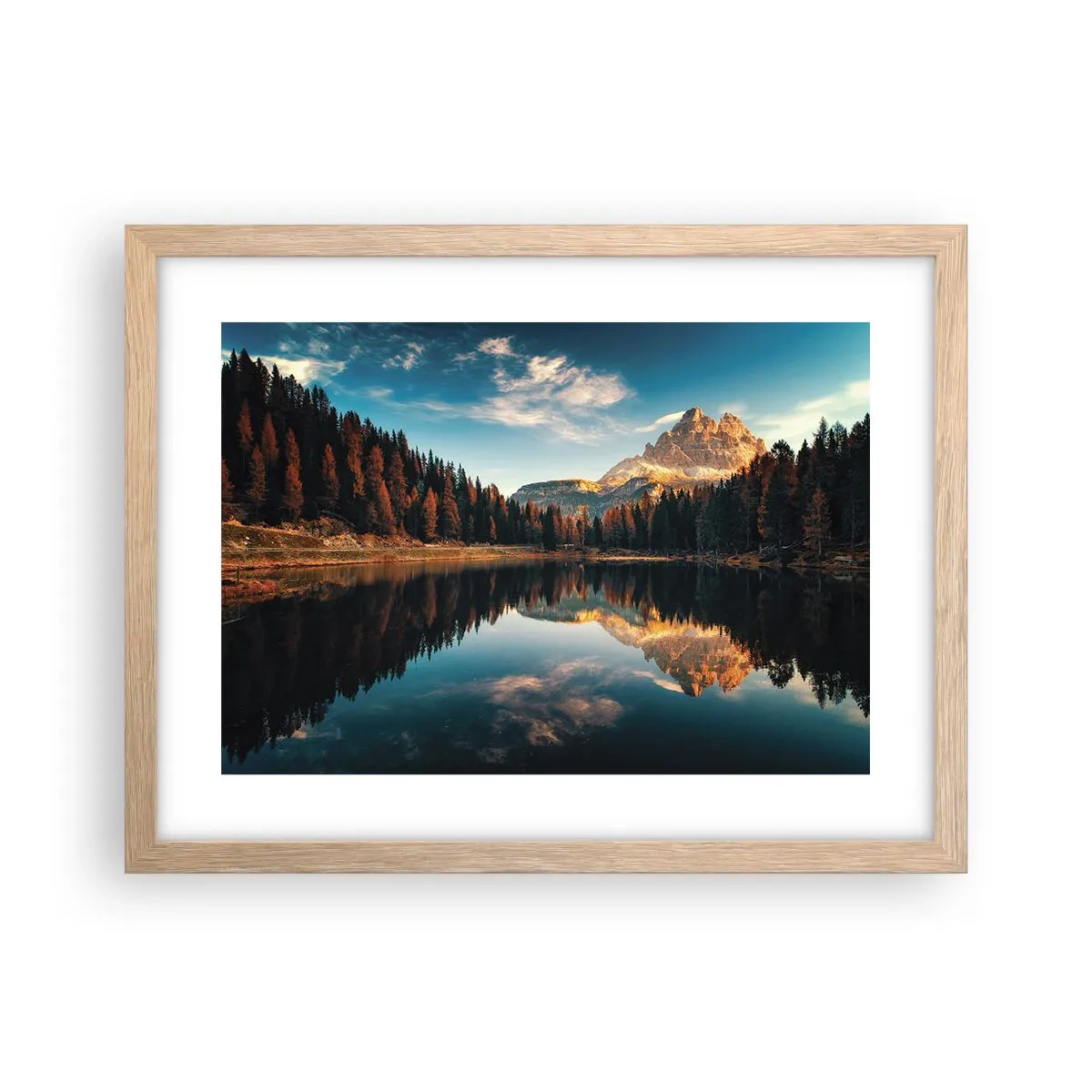 Poster in cornice rovere chiaro - Paesaggio doppio - 40x30 cm