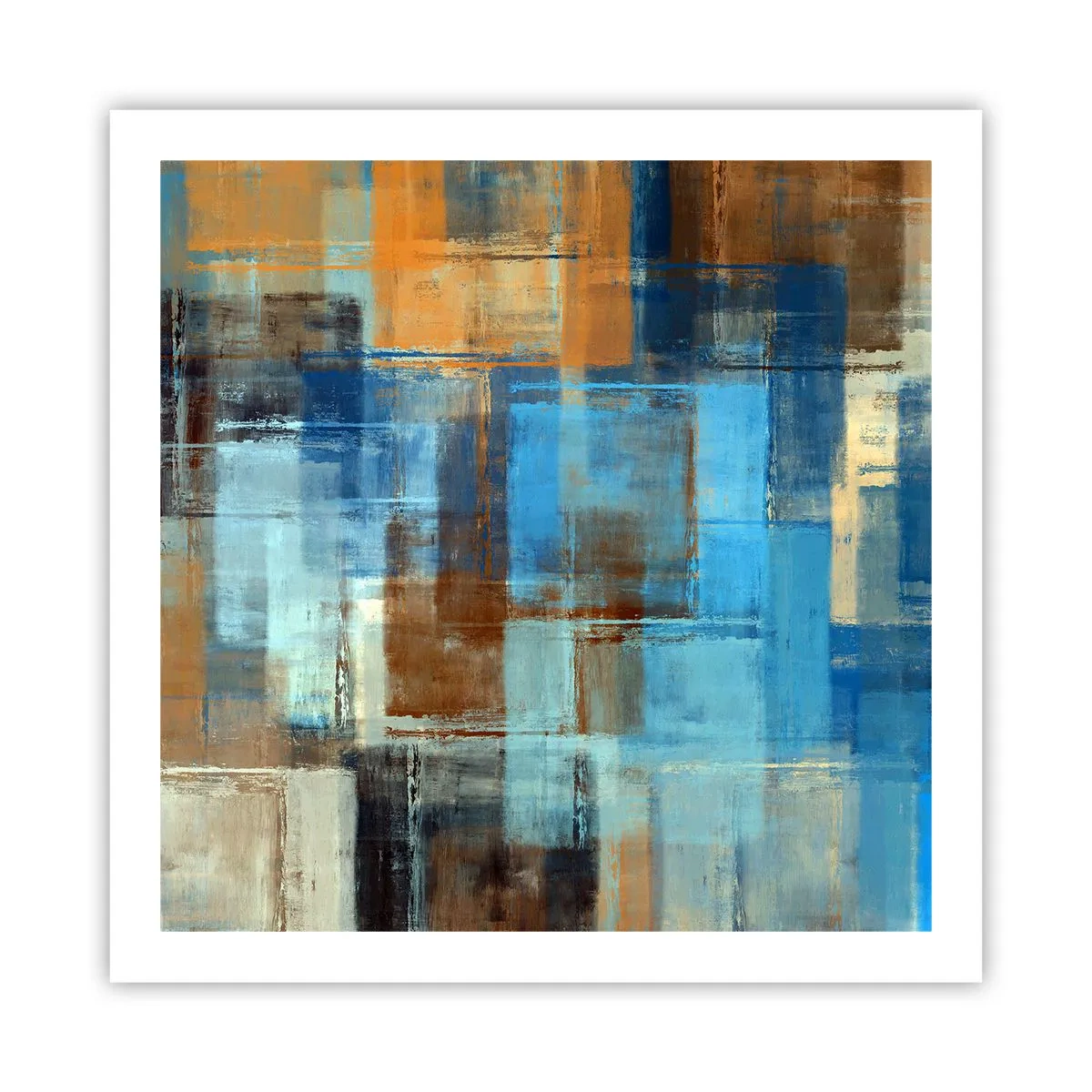 Poster - Attraverso la tenda blu - 60x60 cm