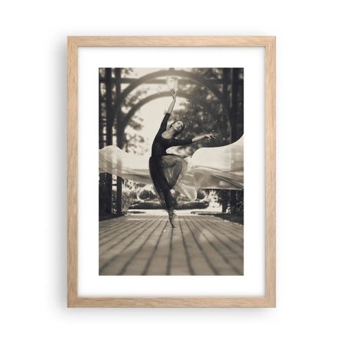 Poster in cornice rovere chiaro - La danza dello spirito del giardino - 30x40 cm