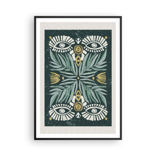 Poster in cornice nera - Geometrie di arte popolare - 70x100 cm