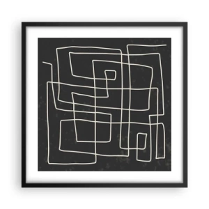 Poster in cornice nera - Non è così semplice - 50x50 cm