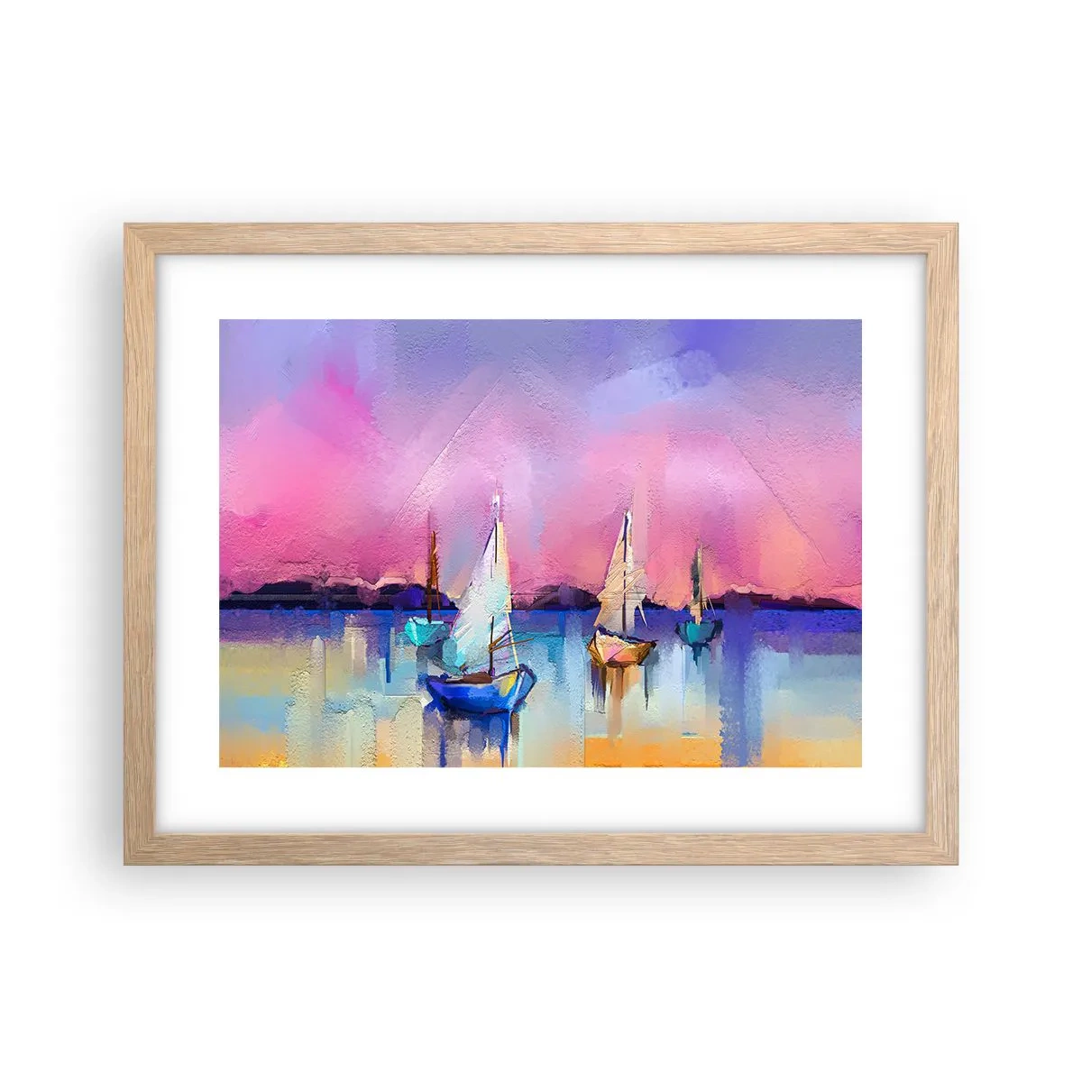 Poster in cornice rovere chiaro - Direzione: mare aperto - 40x30 cm