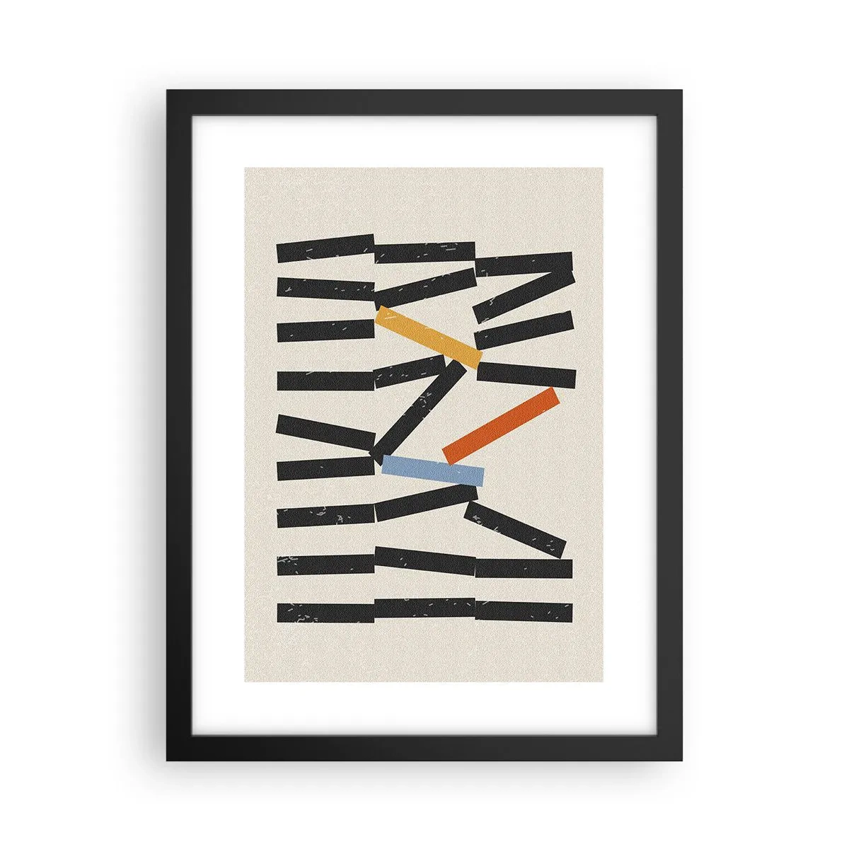 Poster in cornice nera - Composizione: domino - 30x40 cm