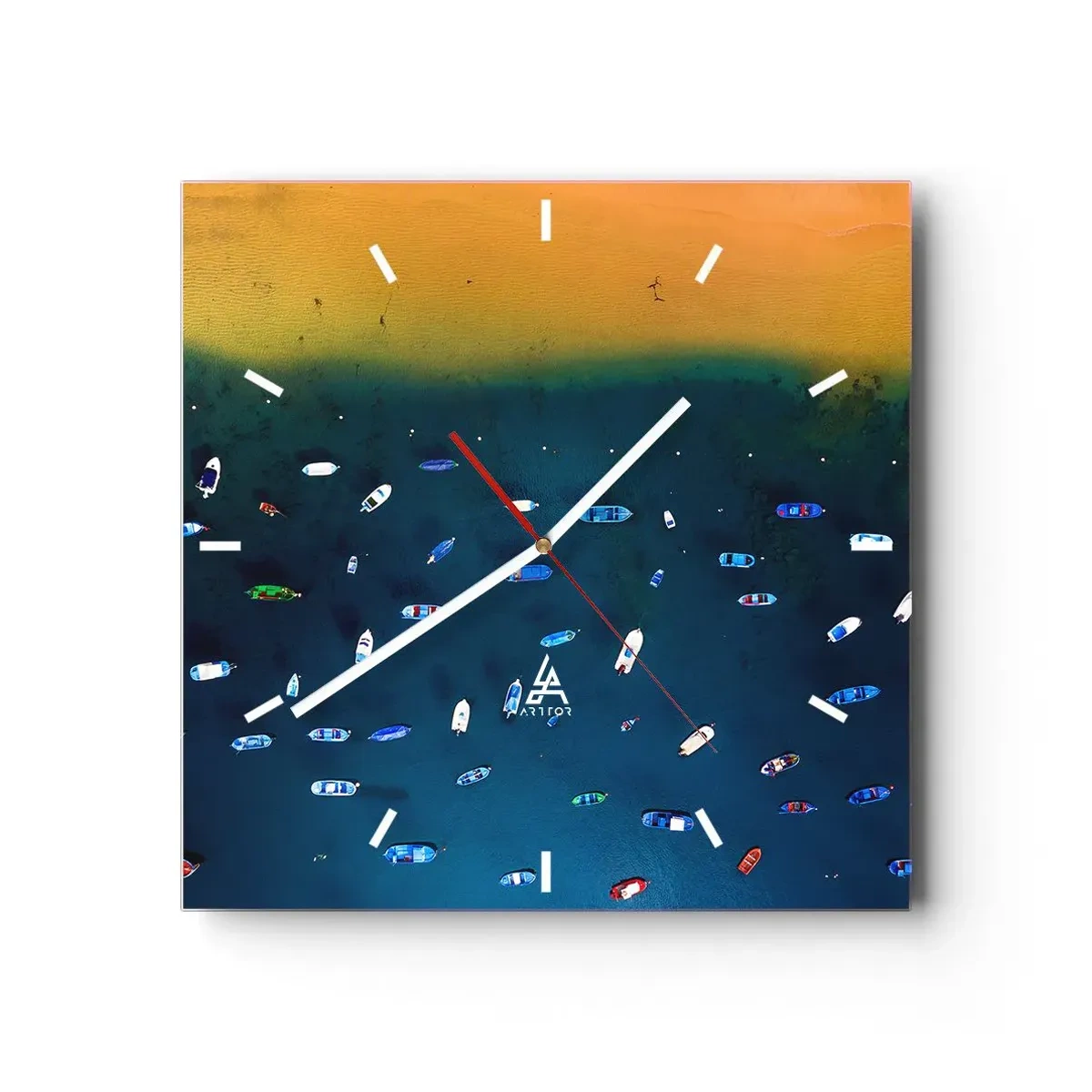 Orologio da parete - Orologio in Vetro - Il gioco delle vacanze - 40x40 cm