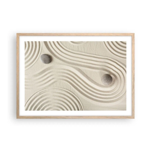 Poster in cornice rovere chiaro - Il tocco del calore - 70x50 cm