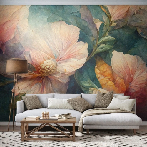 Fotomurali Autoadesivo Deluxe Sticker - Delicatezza pura - Fiori, Classico, Pezzo - 100x70 cm