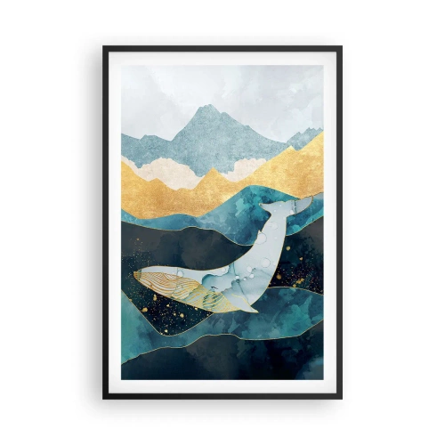 Poster in cornice nera - La fresca bellezza del nord - 61x91 cm