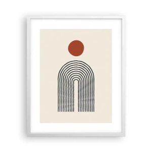 Poster in cornice bianca - Magnetismo di forme e colori - 40x50 cm