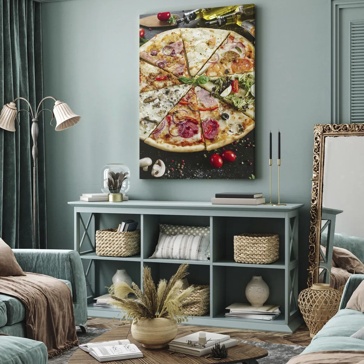 Quadro su tela - Stampe su Tela - Ventaglio di gusti - 65x120 cm