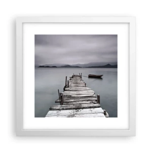 Poster in cornice bianca - Domani puoi partire - 30x30 cm