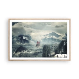 Poster in cornice rovere chiaro - Sulle acque magiche - 91x61 cm