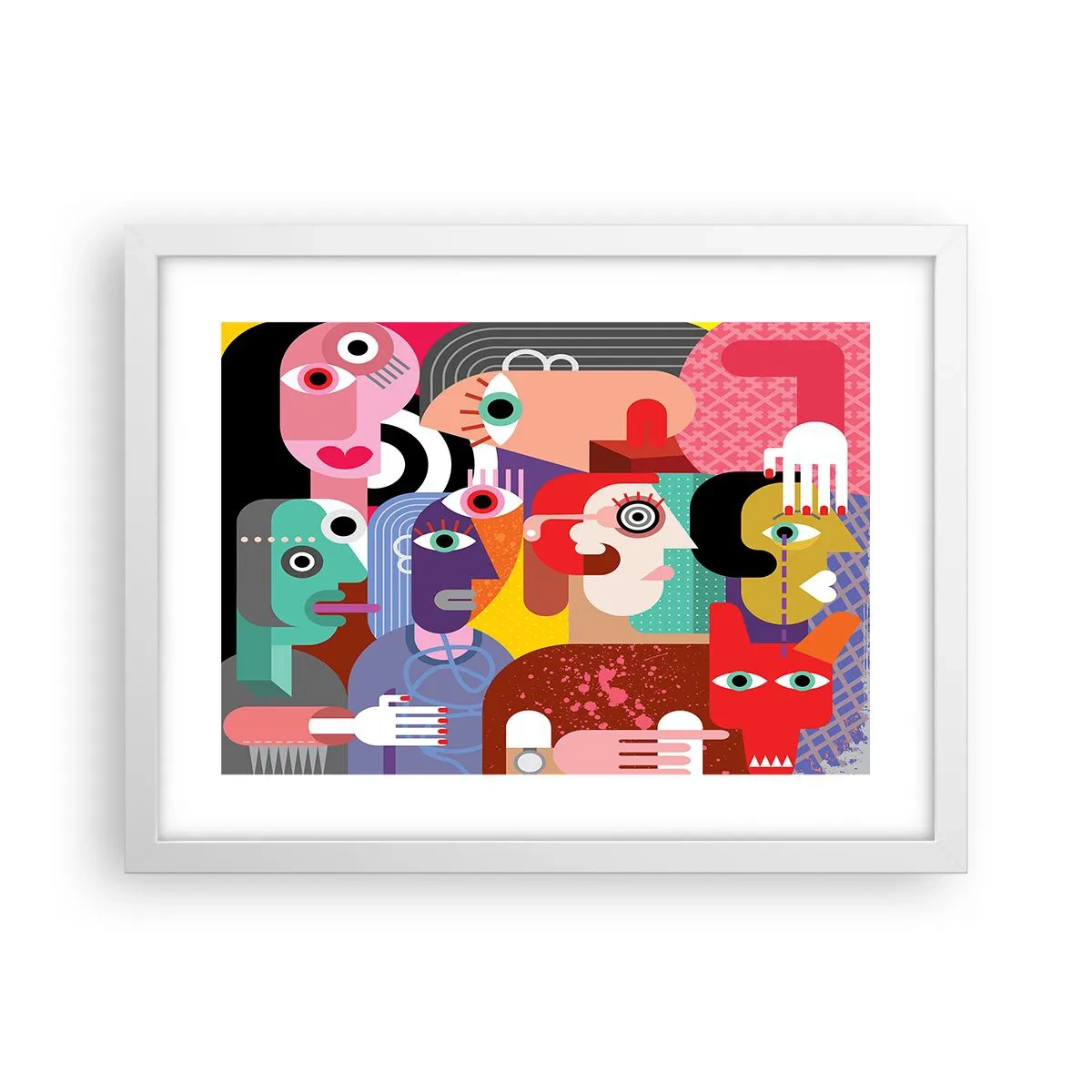 Poster in cornice bianca - Mi manda Picasso - 40x30 cm