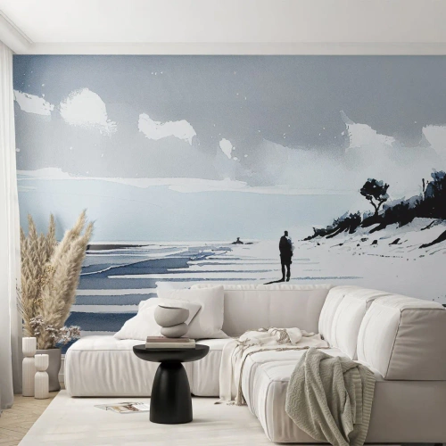 Fotomurali Premium Sand - Solo con se stesso - Paesaggio, Spiaggia, Pezzo - 400x280 cm
