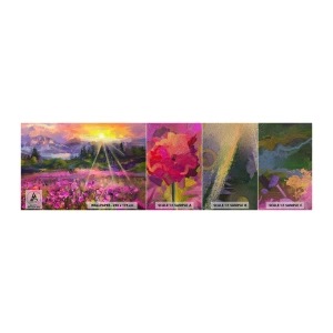 Campione di Fotomurale Premium Sand - Nella valle sotto la cura del sole - Astrazione, Paesaggio, Fiori - 100x30 cm