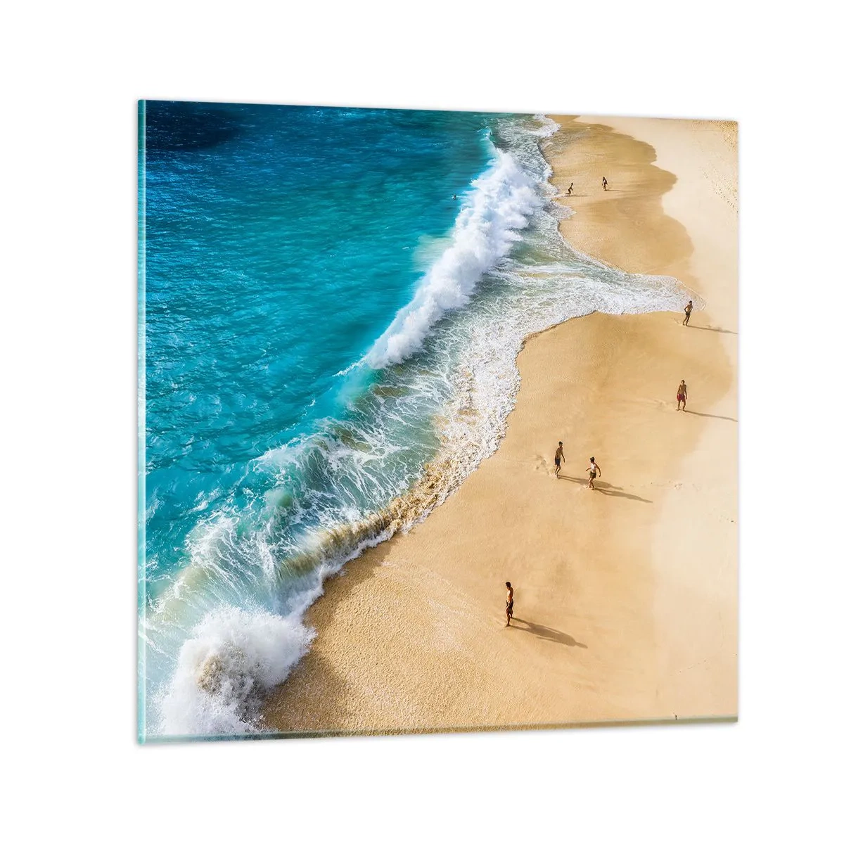 Quadro su vetro - E poi il sole, la spiaggia... - 30x30 cm