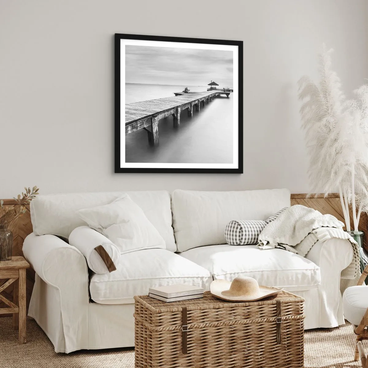 Poster in cornice nera - Sempre più lontano. - 50x50 cm