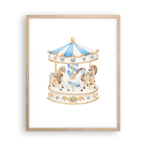 Poster in cornice rovere chiaro - Dolce infanzia - 40x50 cm