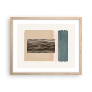 Poster in cornice rovere chiaro - Tutto a posto - 50x40 cm