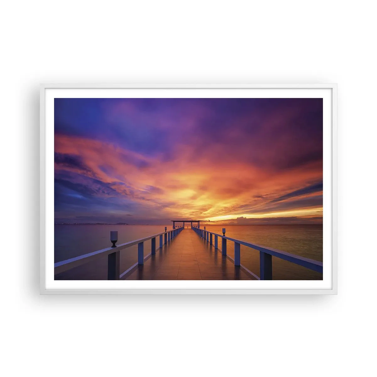 Poster in cornice bianca - Senza fine - 100x70 cm