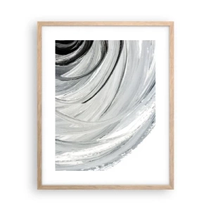 Poster in cornice rovere chiaro - Composizione orbitale - 40x50 cm