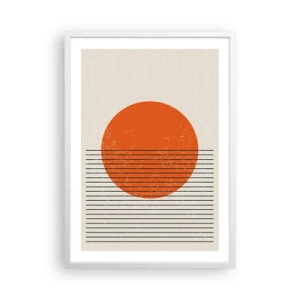 Poster in cornice bianca - Sempre il sole - 50x70 cm